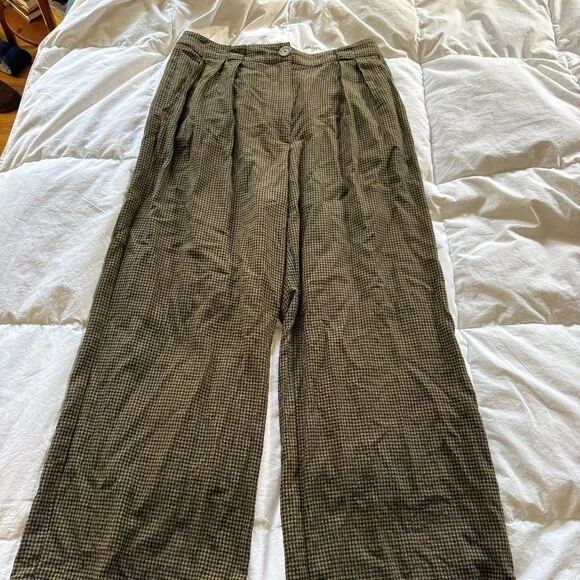 Whimsy + Row - Leanna Pant in Hunter Gingham - Size 8 - Picture 3 of 9